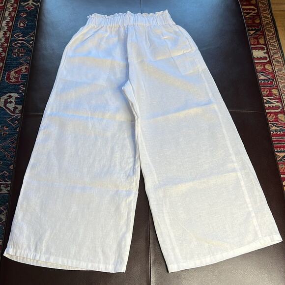 LJC Designs White Linen Puglia Pants - Picture 6 of 7